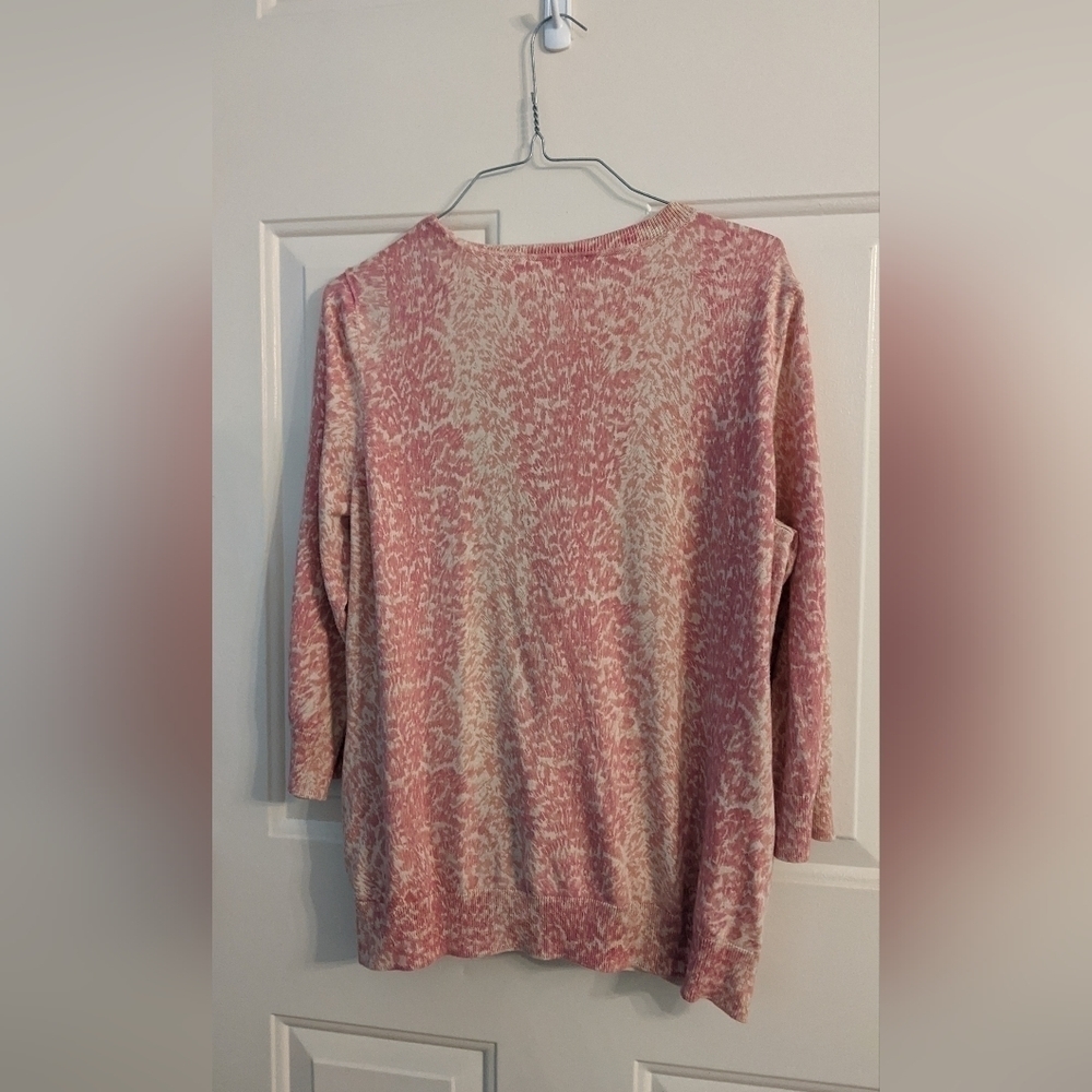 Talbots Pastel Button-down 3/4-sleeve cardigan sweater, size 1X - Picture 2 of 9